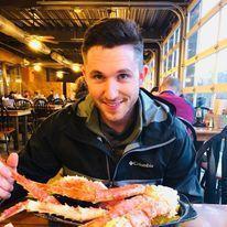 Eating some Alaskan King Crab!