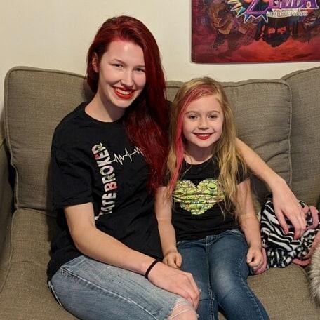 I dyed my hair red. She really wanted to match.