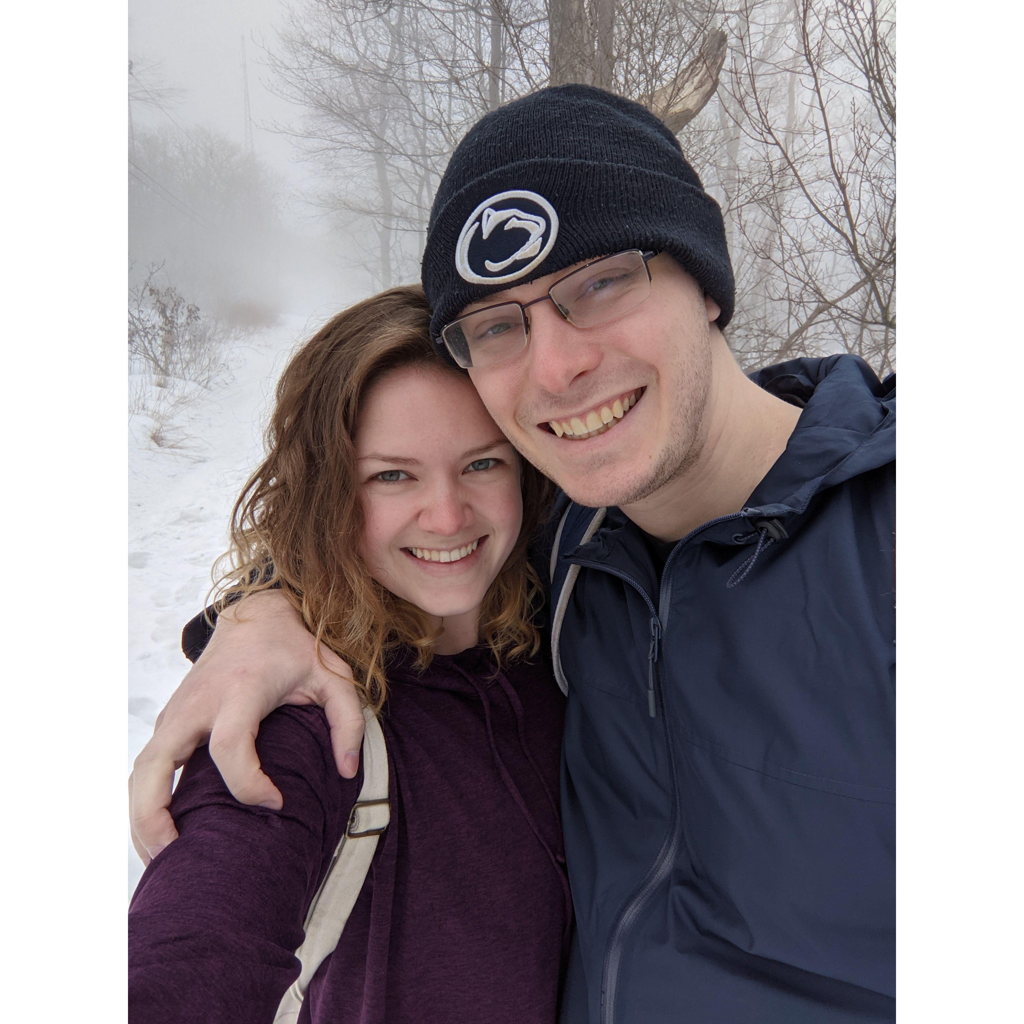 We love snowy winter hikes