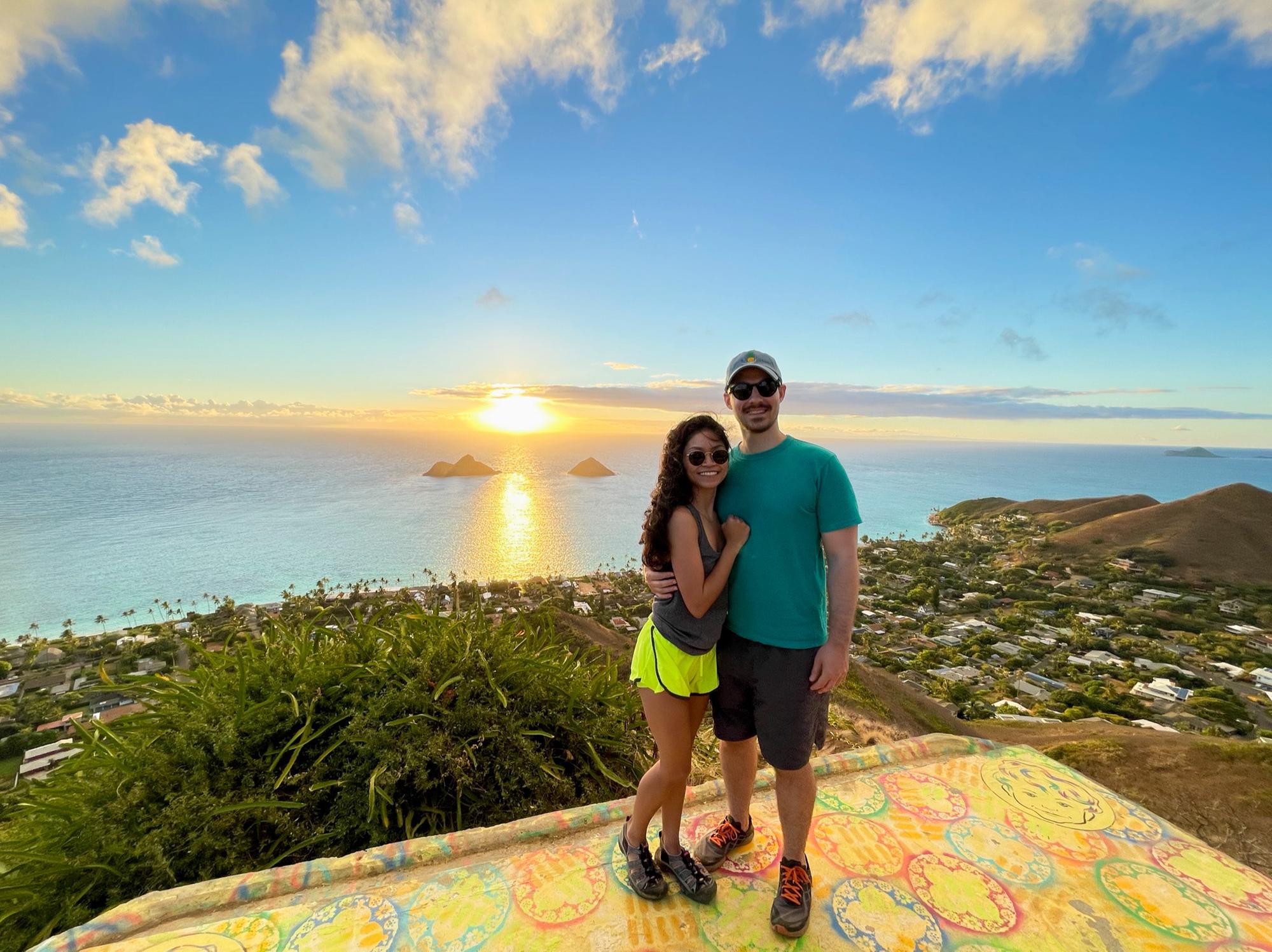 Sunrise hike in Hawaii
