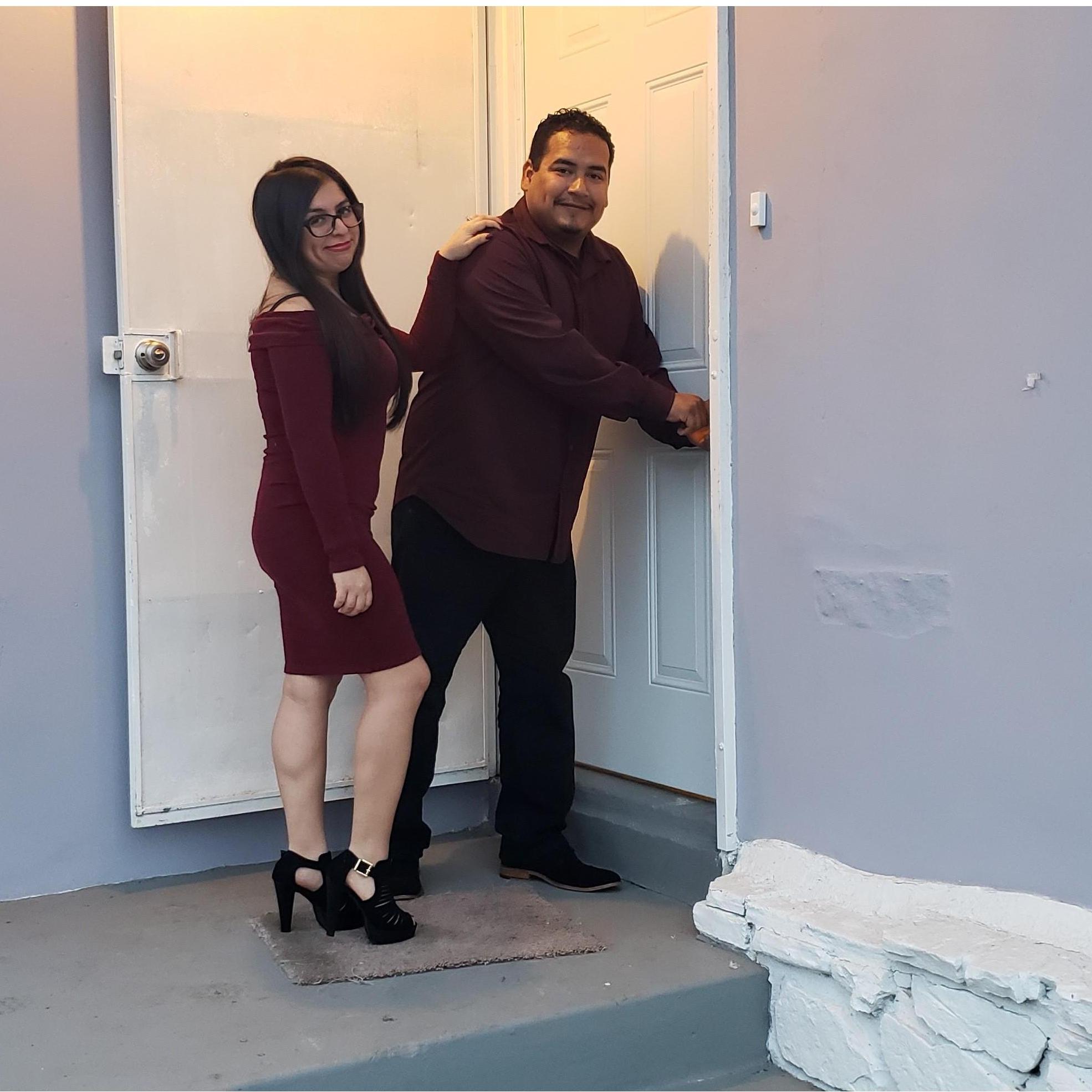 Entering our First Home together for the first time