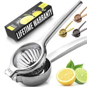 Lemon Squeezer Stainless Steel with Premium Quality Heavy Duty Solid Metal Squeezer Bowl - Large Manual Citrus Press Juicer and Lime Squeezer Stainless Steel - by Zulay Kitchen