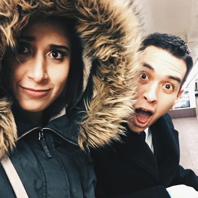 Waiting for the subway after the MilVet Ball.