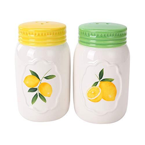 White Ceramic Novelty COSYME Salt and Pepper Shakers Set of 2 for Vintage Pioneer Woman Popcorn Farmhouse Camping