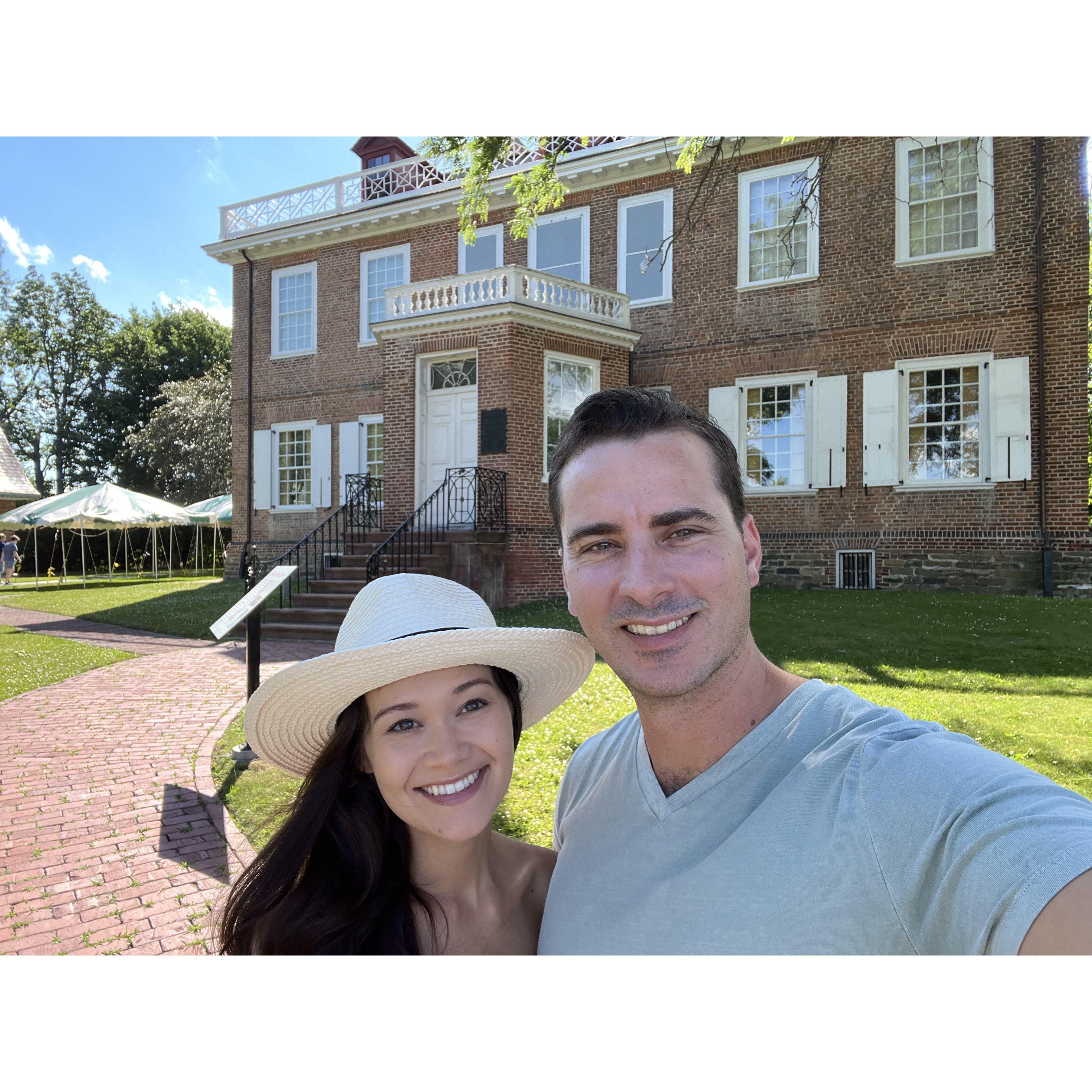 Visiting the Schuyler mansion in Albany, NY. We are big Hamilton fans.