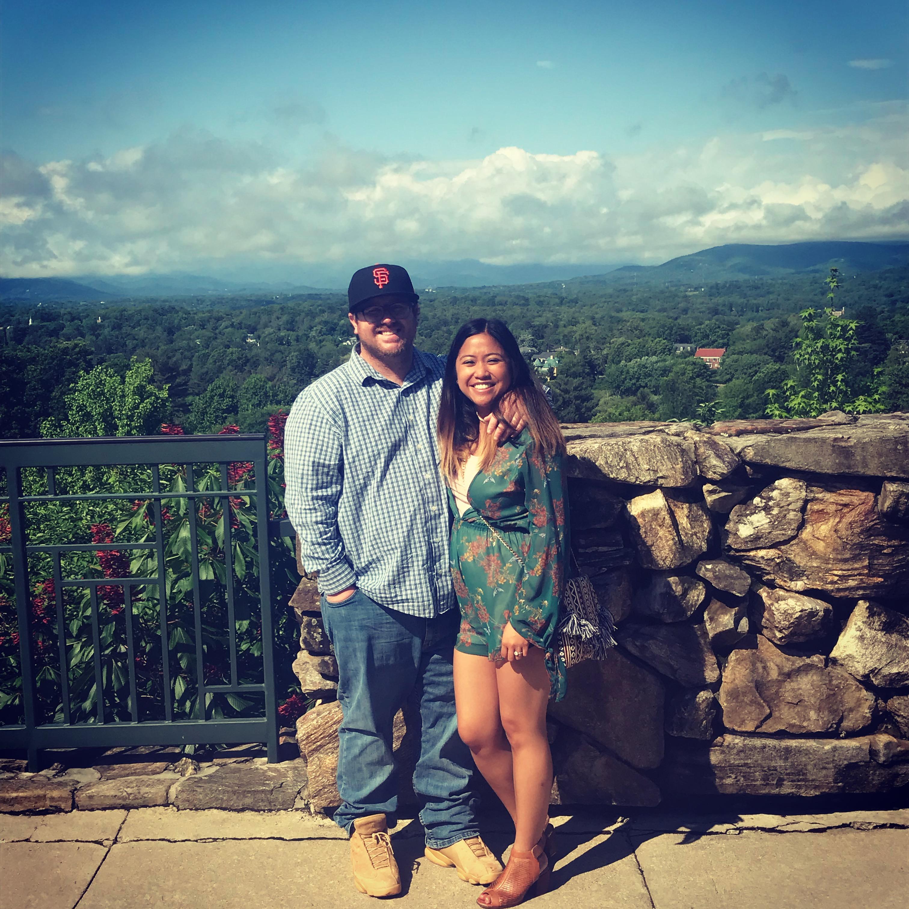 View from the Omni Grove Park in Asheville, NC