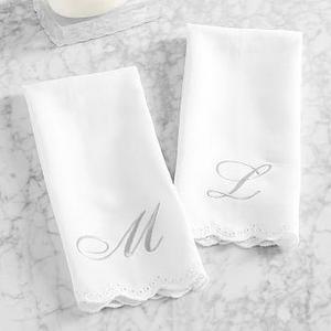 Monique Lhuillier Jolie Embroidered Guest Towel, Set of 2
