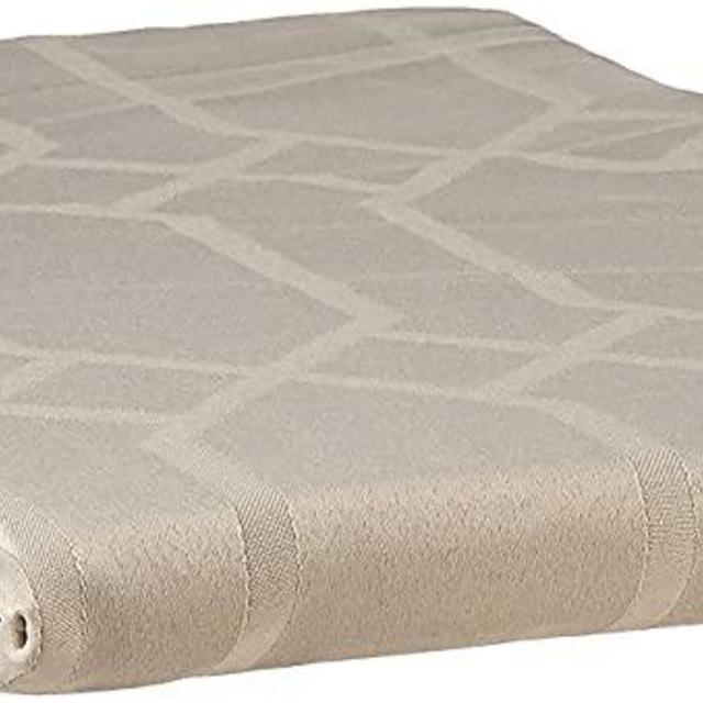 Benson Mills Solid Chagall Spillproof Fabric Tablecloth (60" x 104" Rectangular, Stone)