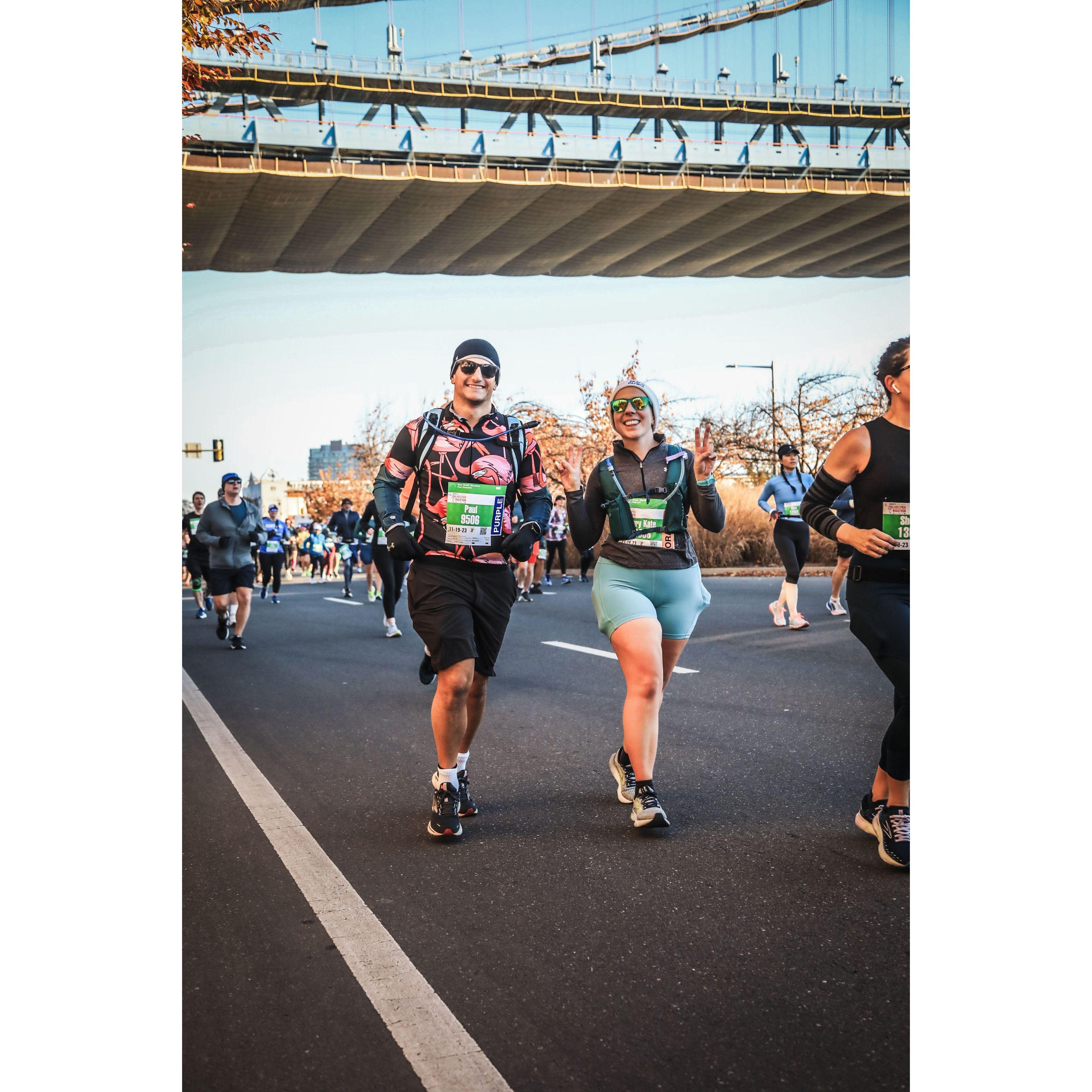 Running the Philadelphia Marathon together in 2023!