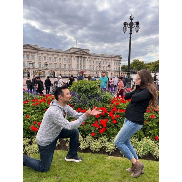 Dan proposed to me (for the 3rd time) in front of the Buckingham Palace during our most recent trip. We got several hoots and congratulations after this picture was taken!