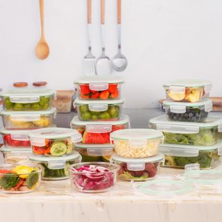 36-Piece Glass Storage Container Set with Silicone Lid