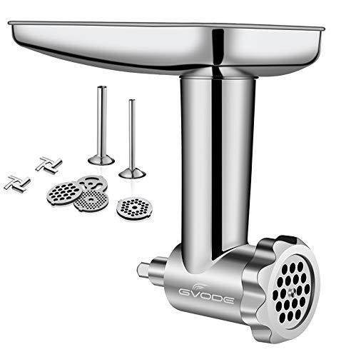 Food Grinder Attachment work with KitchenAid Stand Mixers Including Sausage Stuffer, All Stainless Steel,Dishwasher Safe, Durable Mixer Accessories as Meat Processor