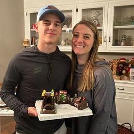 We made our first oreo graham cracker train together