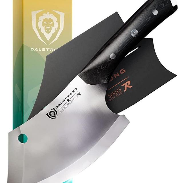 DALSTRONG Mini Rocking Cleaver Knife - 6.5 inch - Gladiator Series 'R' - 7CR17MOV High Carbon Steel - Razor Sharp - Black G10 Handle - Meat Cleaver, Vegetable Knife - NSF Certified