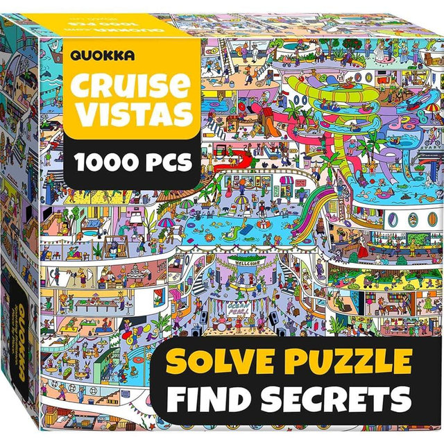 QUOKKA 1000 Piece Jigsaw Puzzle for Adults Cruise Vistas – Premium Box Packaging with Extra Fun Challenges - Stunning Scenic Animal Puzzle - Perfect for Relaxation & Creativity & Gift Giving
