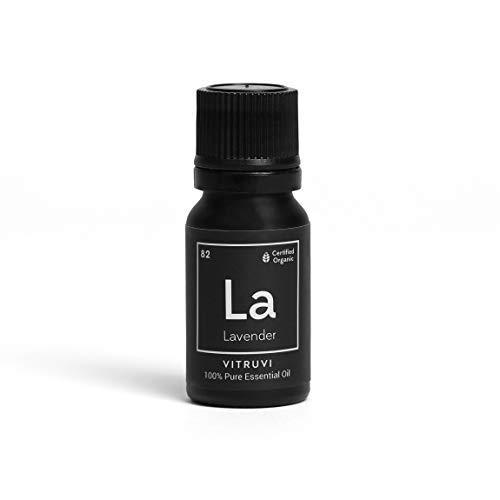 Vitruvi Organic Lavender Essential Oil, 100% Pure Undiluted Premium Grade Essential Oil, Certified Organic, 0.3 Fl Oz