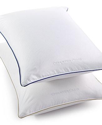 Vail Elite Medium/Firm Density European White Down Standard/Queen Pillow, Hypoallergenic UltraClean Down, Only at Macy's