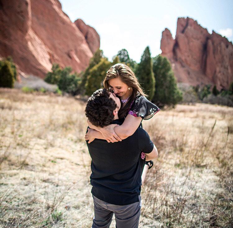 Engagement photo: Spring 2018, Garden of the Gods Park, Colorado