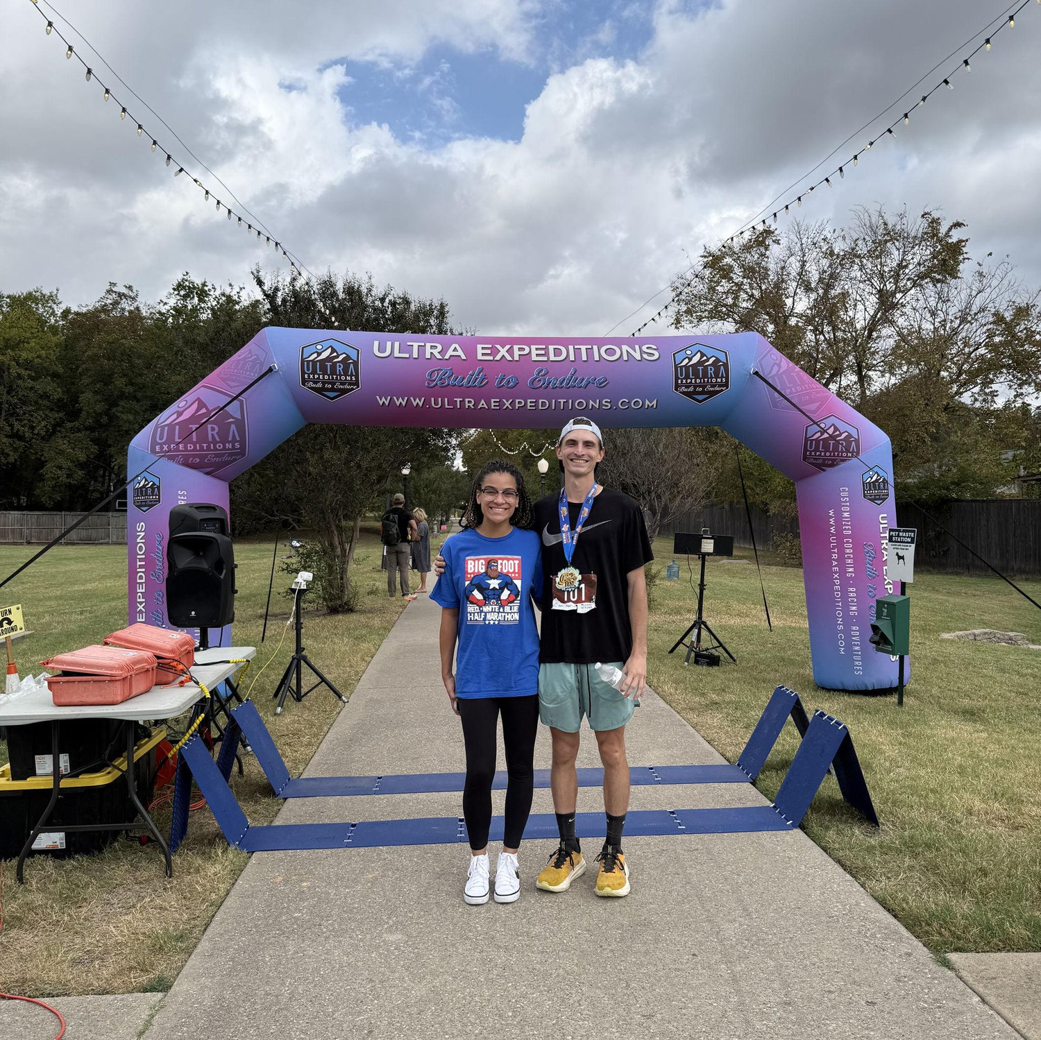 Right after Joey completed his 50K!