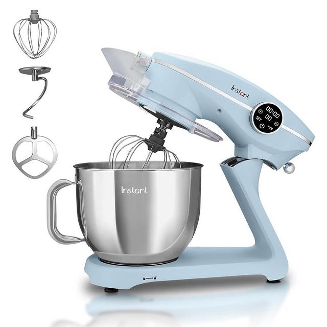 Instant Pot Stand Mixer Pro,600W 10-Speed Electric Mixer with Digital Interface,7.4-Qt Stainless Steel Bowl,From the Makers of Instant Pot,Dishwasher Safe Whisk,Dough Hook and Mixing Paddle,Blue