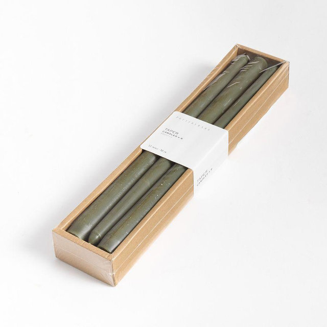 Taper Candles, Thyme, Set of 6