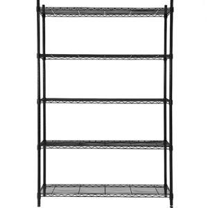 Lowe's Style Selections 47.7-in W x 18-in D x 72-in H 5 -Tier Black Metal Wire Utility Shelving Unit