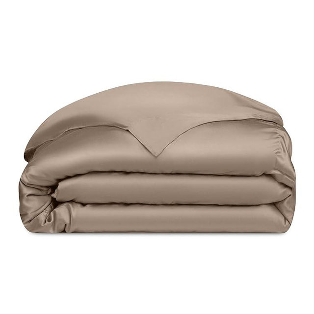 Cozy Earth Luxury Duvet Cover King - 100% Viscose from Bamboo - Ultra-Soft, Cooling & Lightweight Duvet Cover - Temperature-Regulating Bedding with Concealed Zip & Interior Snap Closures - Walnut