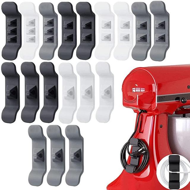 18PCS Appliance Cord Organizer Stick On, Cord Organizer For Kitchen Appliances Kitchen Appliance Receiving Reel Cord Winde Cord Wrapper For Appliances,For Kitchen Utensils,Blender,Air Fryer,Mixer