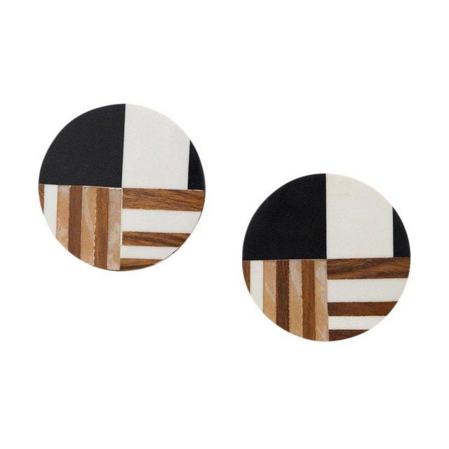 Resin & Wood Coasters (Set of 4)