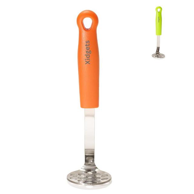 Mini Avocado Masher, Heavy Duty, Kitchen Utensil. Stainless Steel, Tiny Masher, Compact Mini Masher for Avocado - Effortless Guacamole Preparation, Dishwasher Safe (Orange)