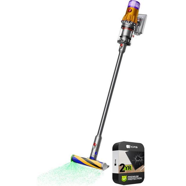 Dyson 405863-01 V12 Detect Slim Cordless Bagless Stick Vacuum Yellow/Nickel Bundle with 2 YR CPS Enhanced Protection Pack