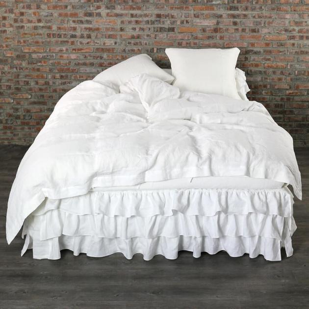 Linen Duvet Cover Optic White - California King