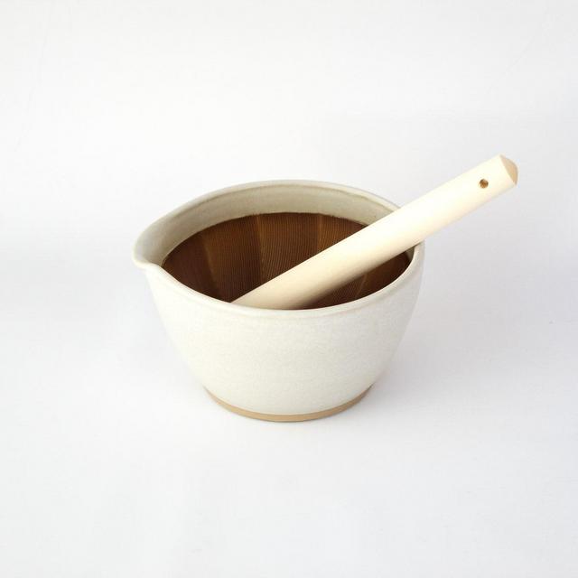 Katakuchi Suribachi & Surikogi - Large/White