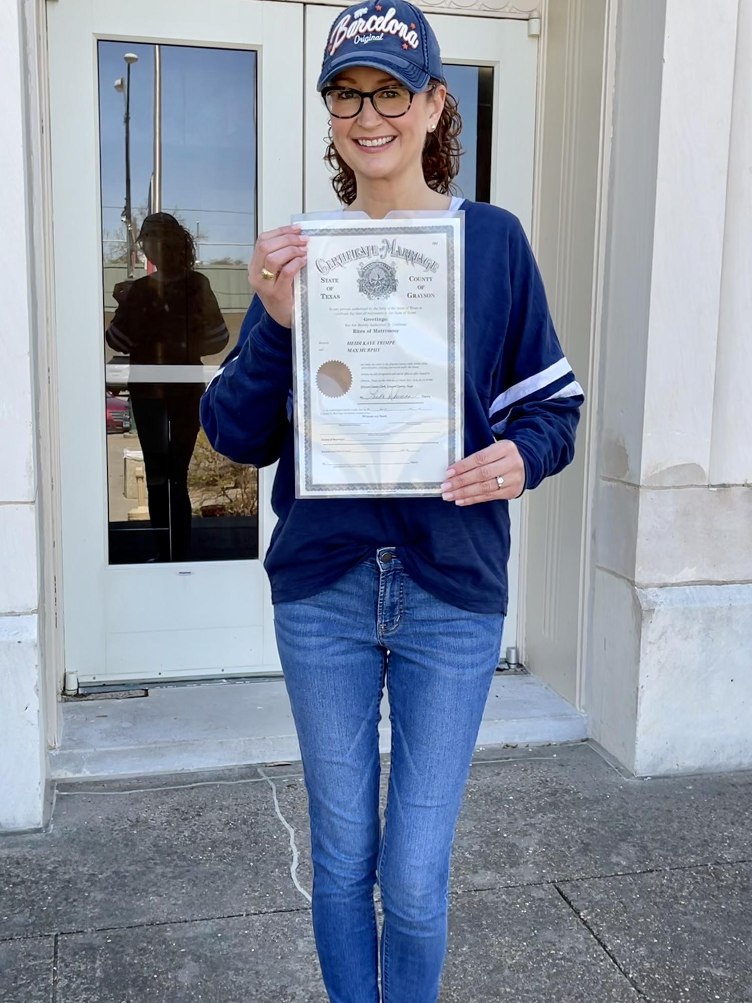 Marriage License - check!