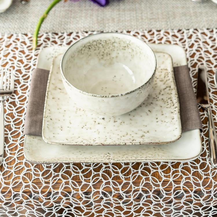 BIA Cordon Bleu, Rustico Square Dinner Plate, Set of 4 | Zola