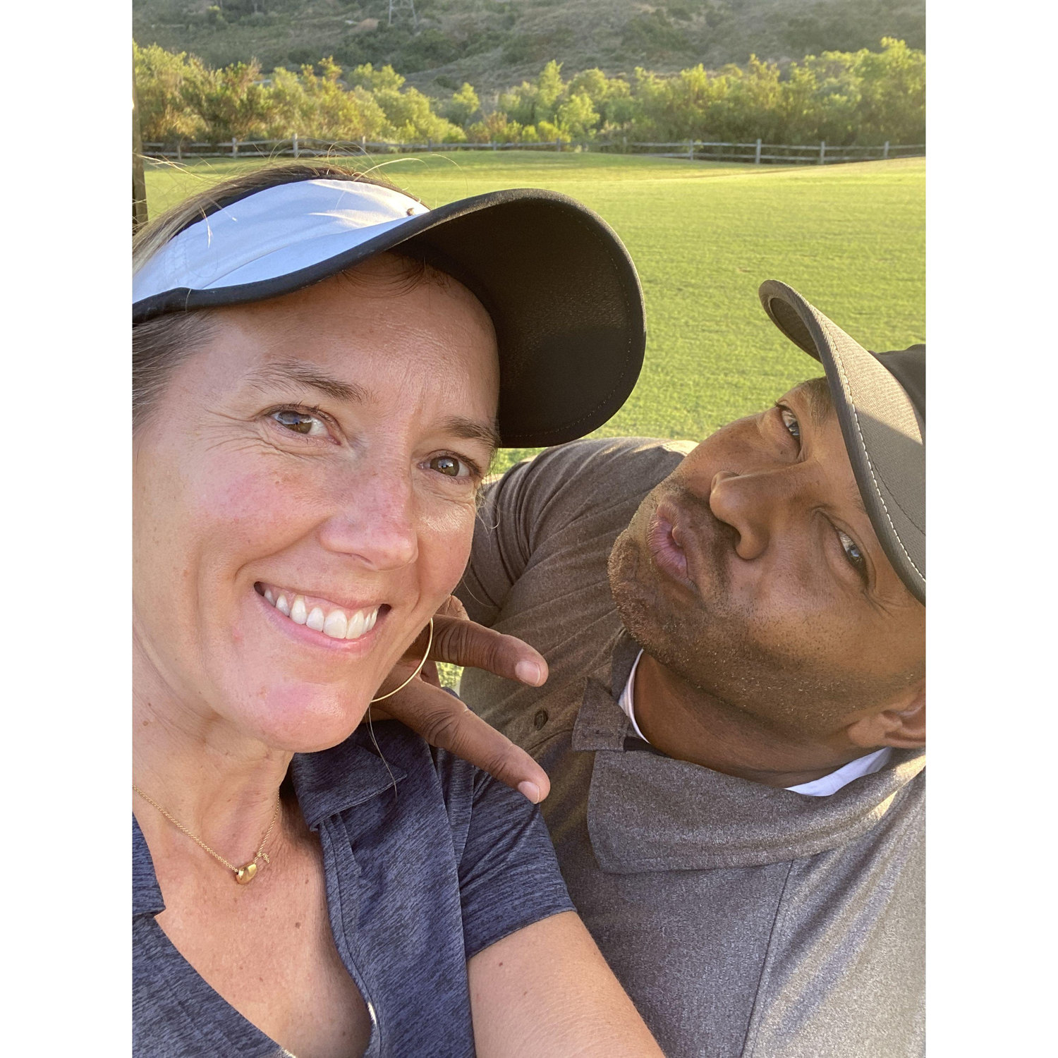 Dwight's birthday.  :) On the Golf Course.