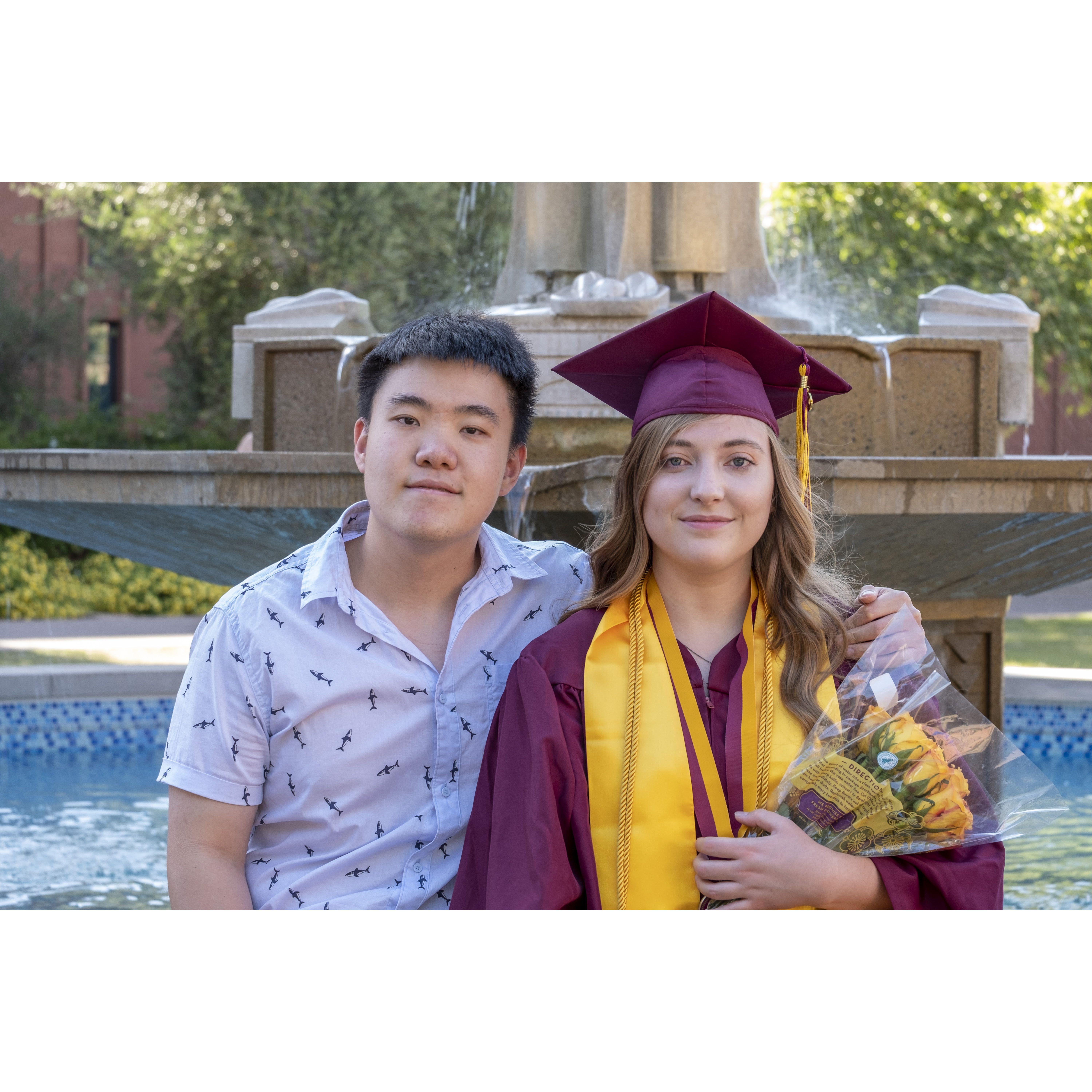 Graduation day and when our families met for the first time