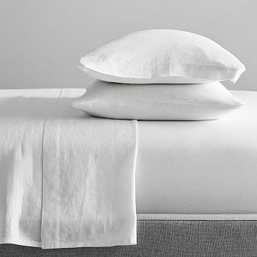 Belgian Linen Sheet Set, Queen, White