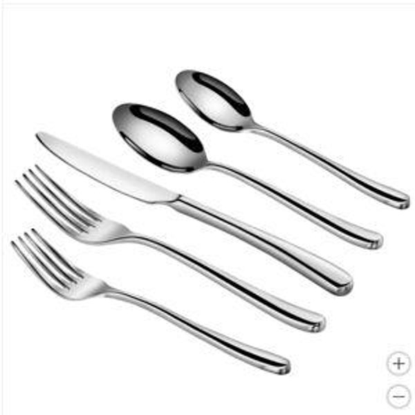 Cangshan Rain II Series 103-piece Stainless Steel 18/10 Forged Flatware Set