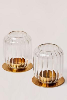 Fleck Kira Glass Lanterns, Set of 2