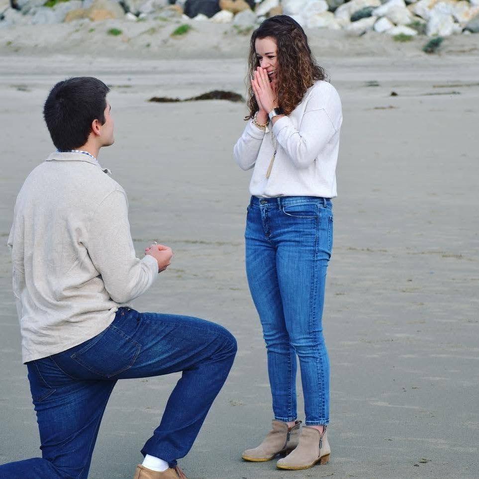 December 28, 2021, Pajaro Dunes, CA - The moment we got engaged!
