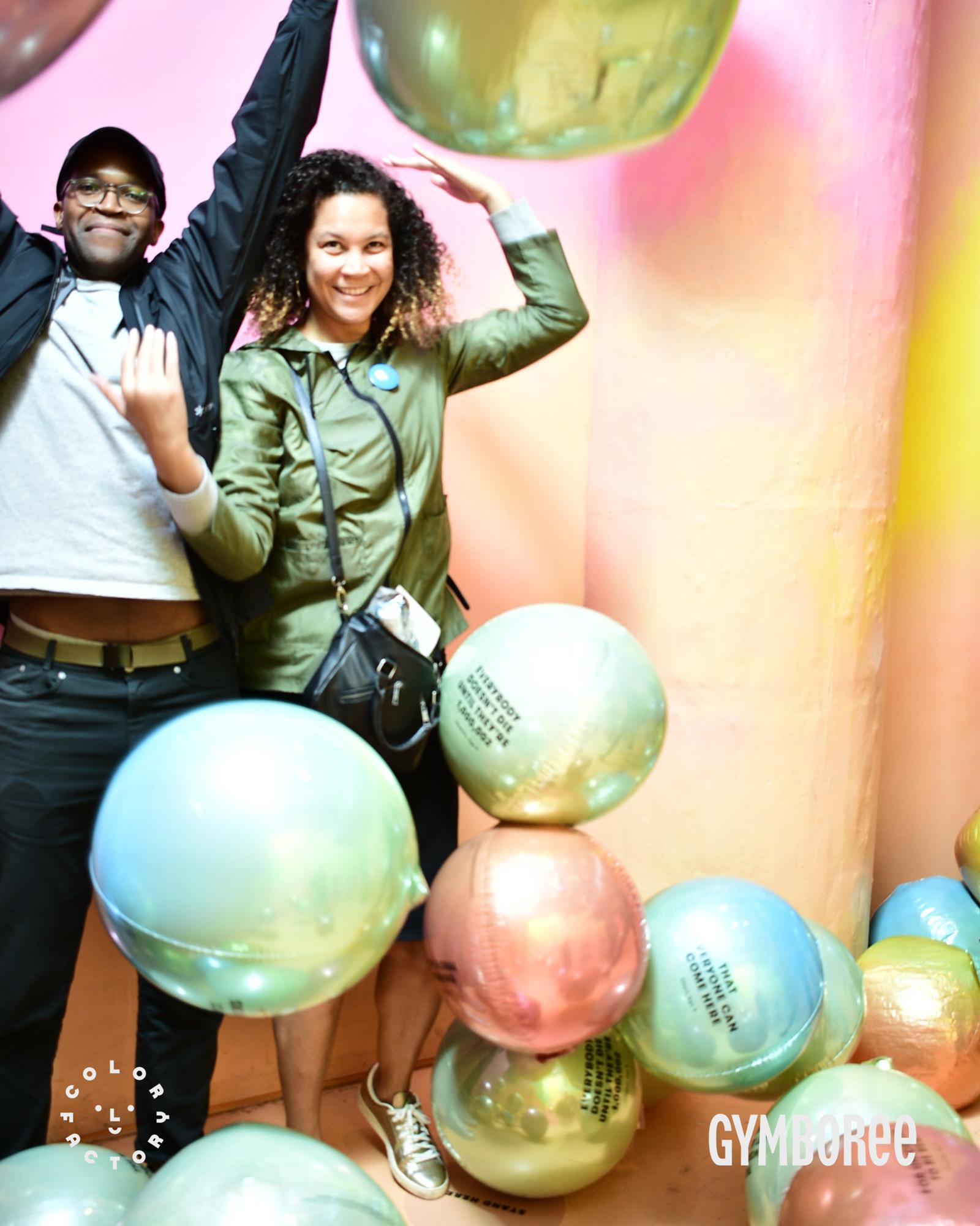 Being grownups at the Color Factory in NYC
