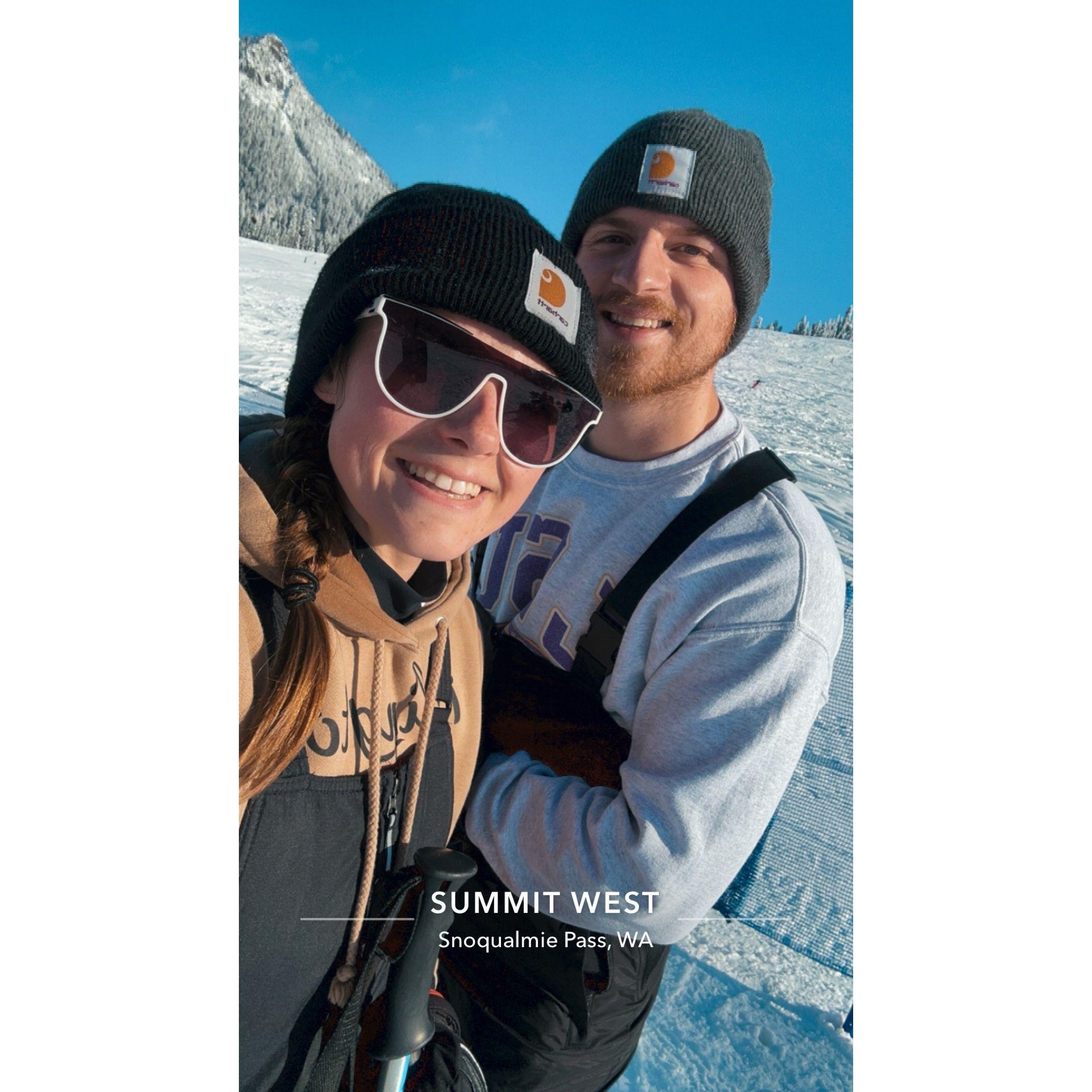 Us trying to learn to ski :)
