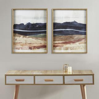 Dreaming Landscape Diptych Framed Glass Wall Art, Set of 2