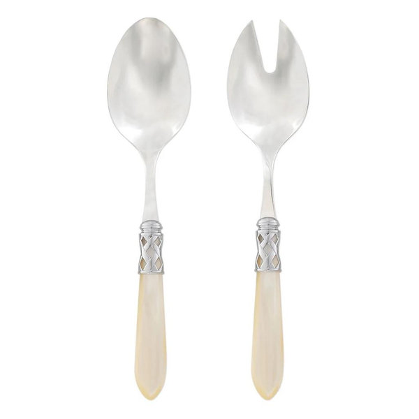 Aladdin Brilliant Ivory Salad Server Set