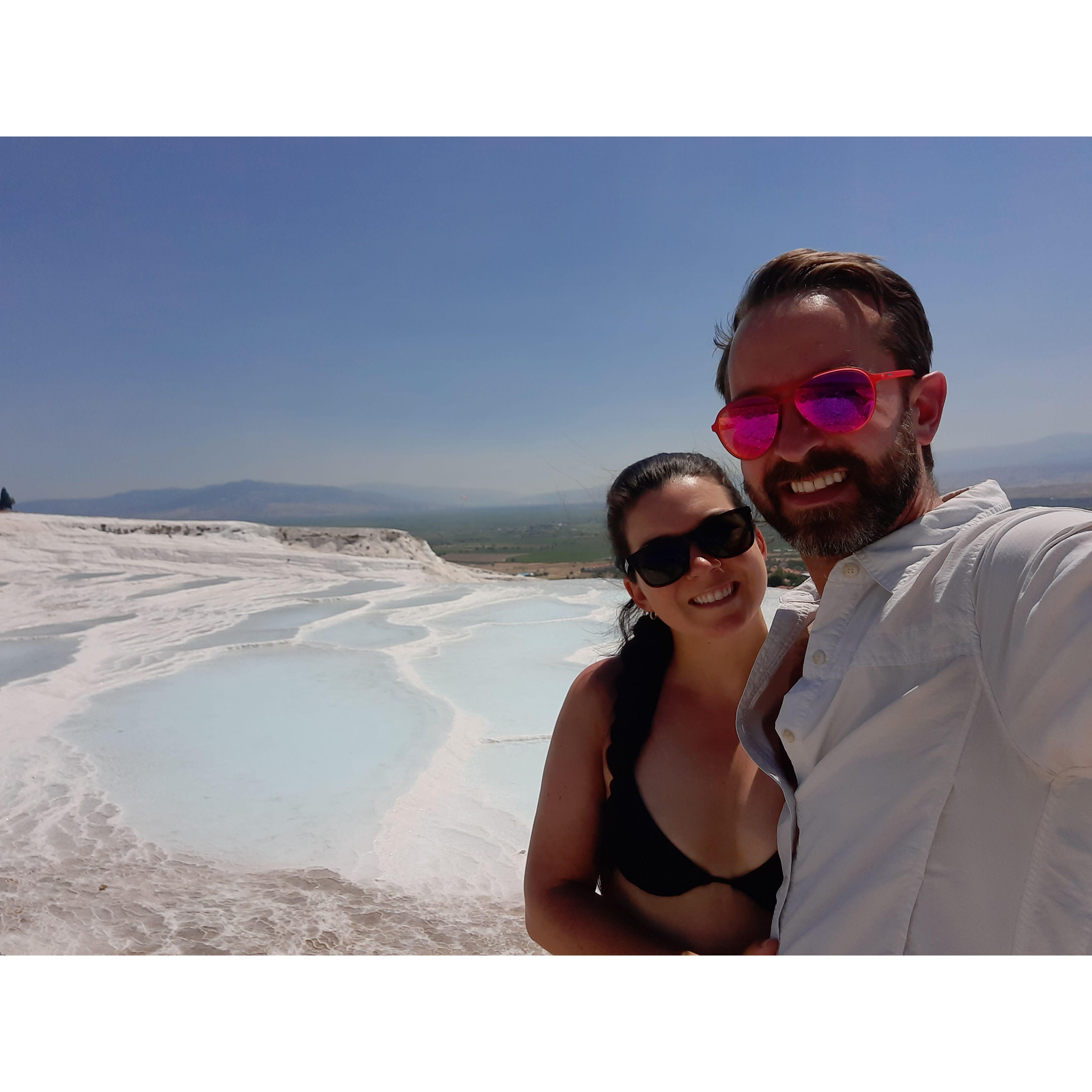 Swimming at the Travertines of Pamukkale in western Türkiye (July 2022)