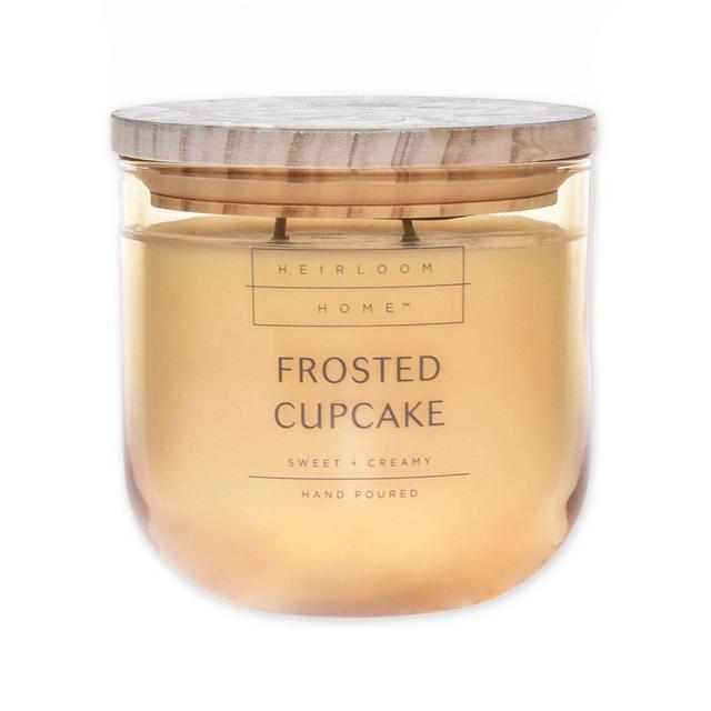 Heirloom Home Frosted Cupcake 14 oz. Jar Candle with Wood Lid