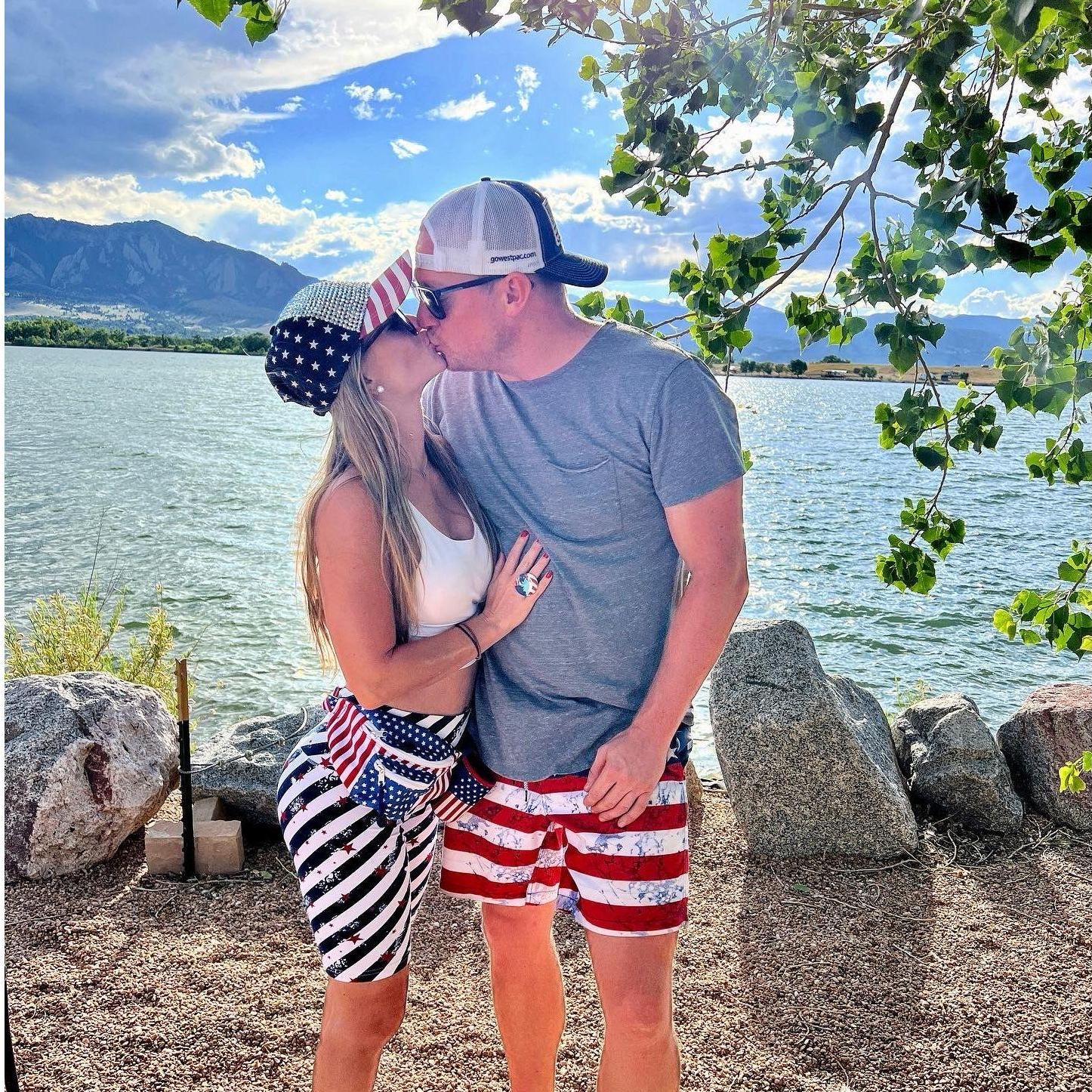 God Bless America, at Baseline Lake, Boulder.