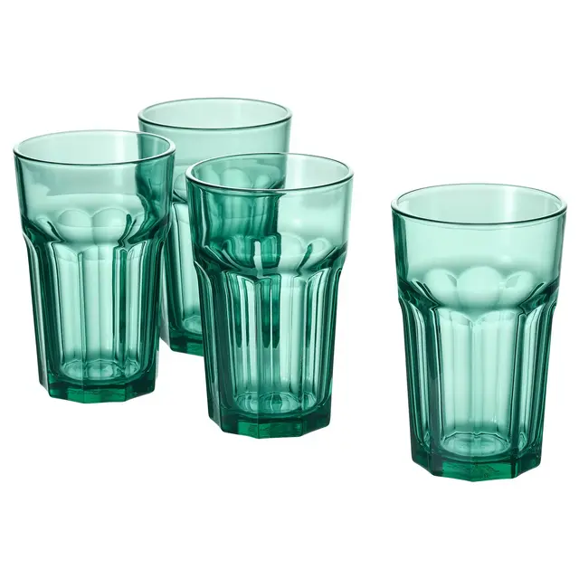 POKAL Glass, green, set of 4, 12 oz