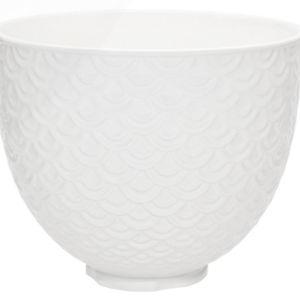 5 Quart White Mermaid Lace Ceramic Bowl White Mermaid Lace KSM2CB5TWM | KitchenAid